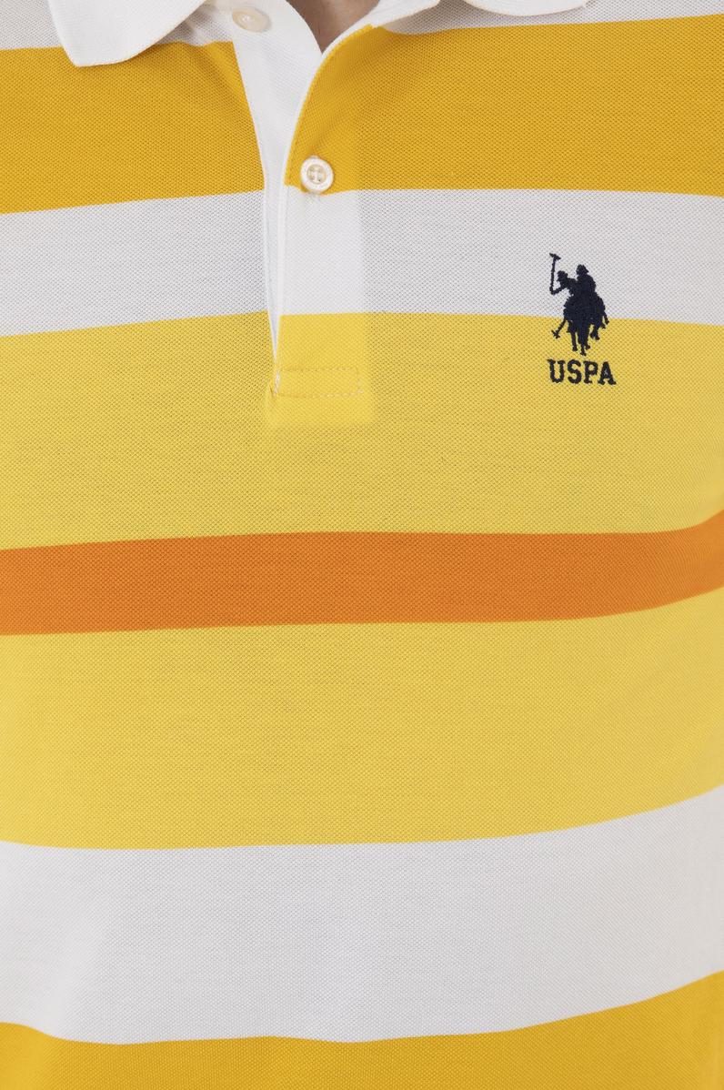 Erkek Regular Fit Polo Yaka Safran Tişört