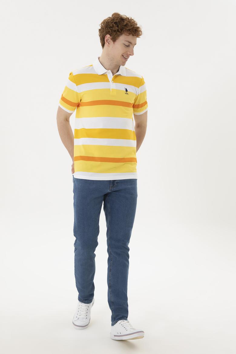 Erkek Regular Fit Polo Yaka Safran Tişört - 50288479006