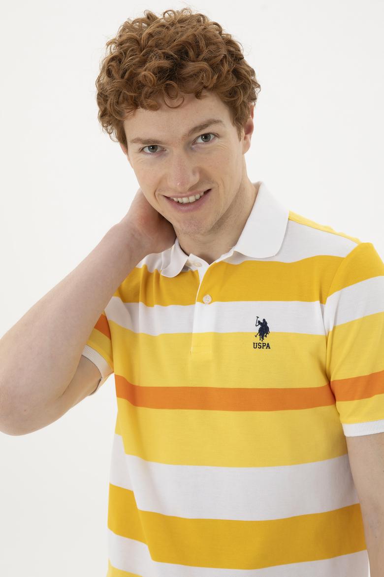 Erkek Regular Fit Polo Yaka Safran Tişört - 50288479006
