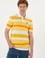 Erkek Regular Fit Polo Yaka Safran Tişört