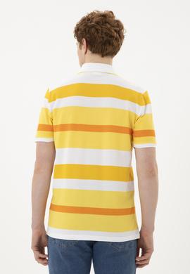 Erkek Regular Fit Polo Yaka Safran Tişört - 50288479006