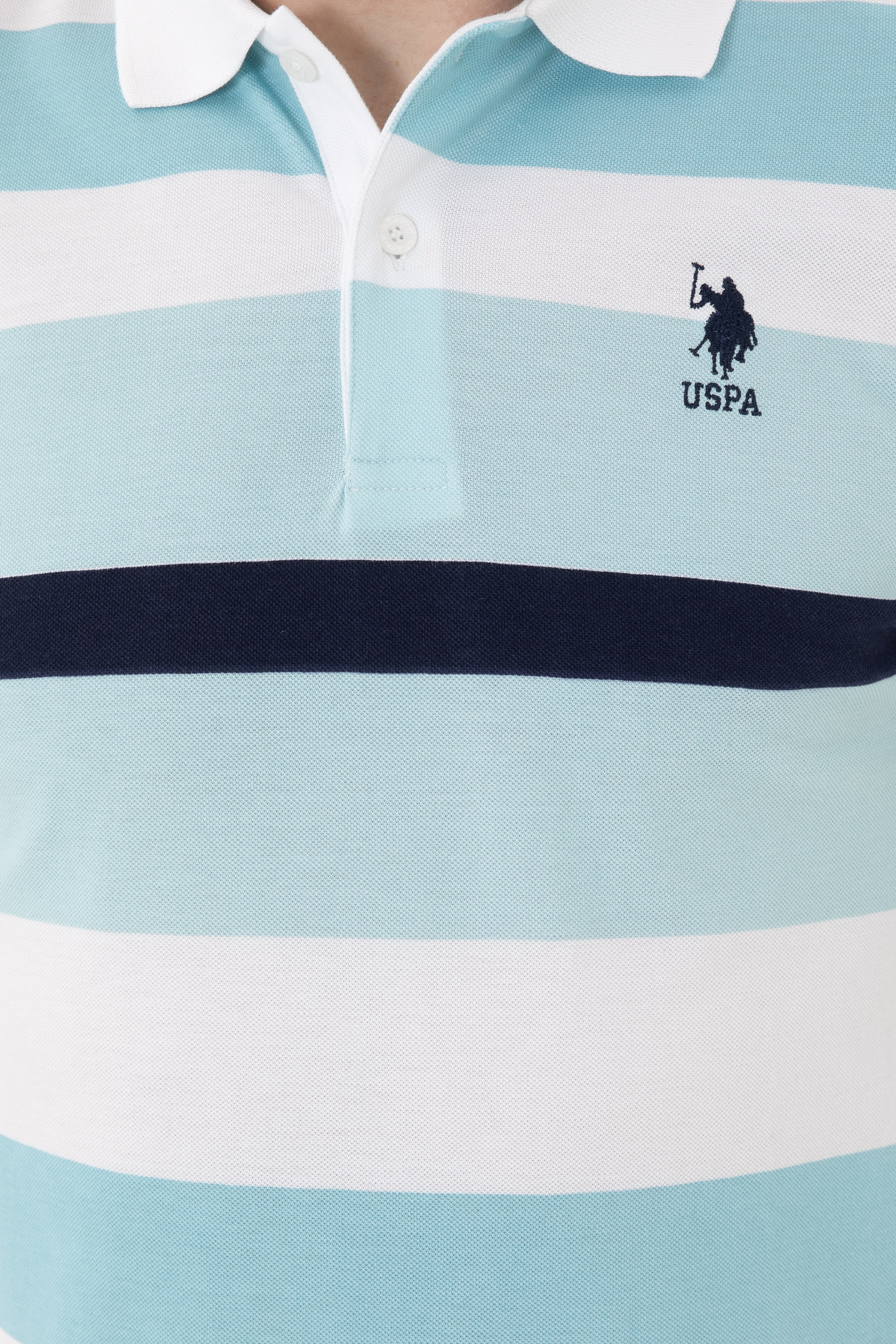 Erkek Regular Fit Polo Yaka Mint Tişört - Image 7