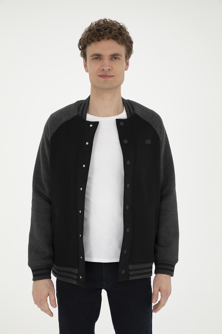 Erkek Siyah Örme Hırka