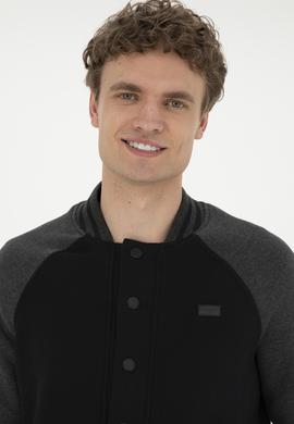 Erkek Siyah Örme Hırka - 50289086008