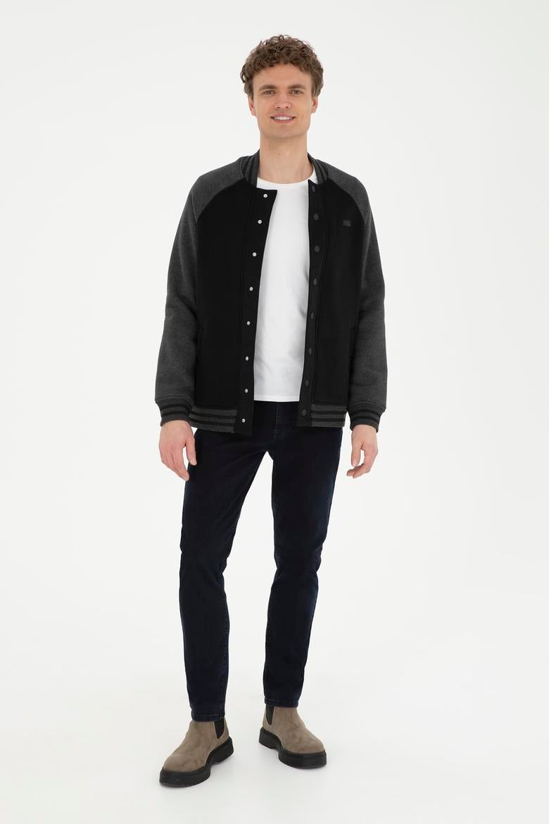 Erkek Siyah Örme Hırka - 50289086008