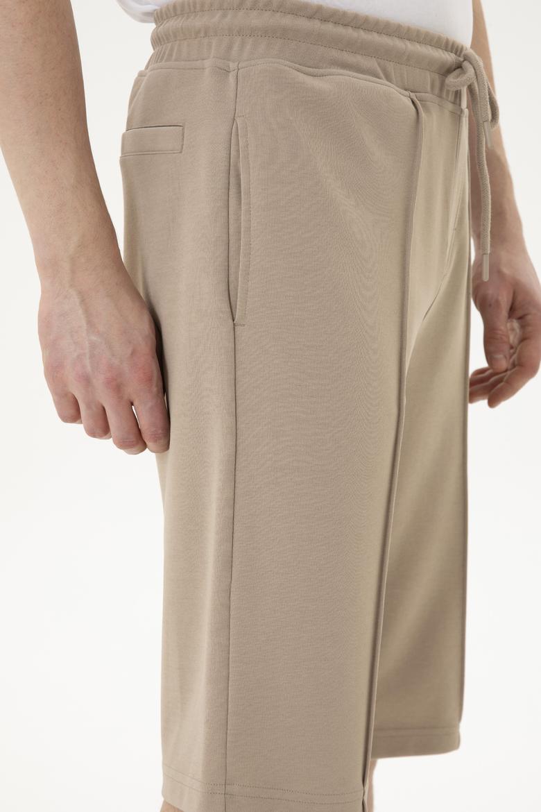 Erkek Açık Haki Örme Şort - 50289284036