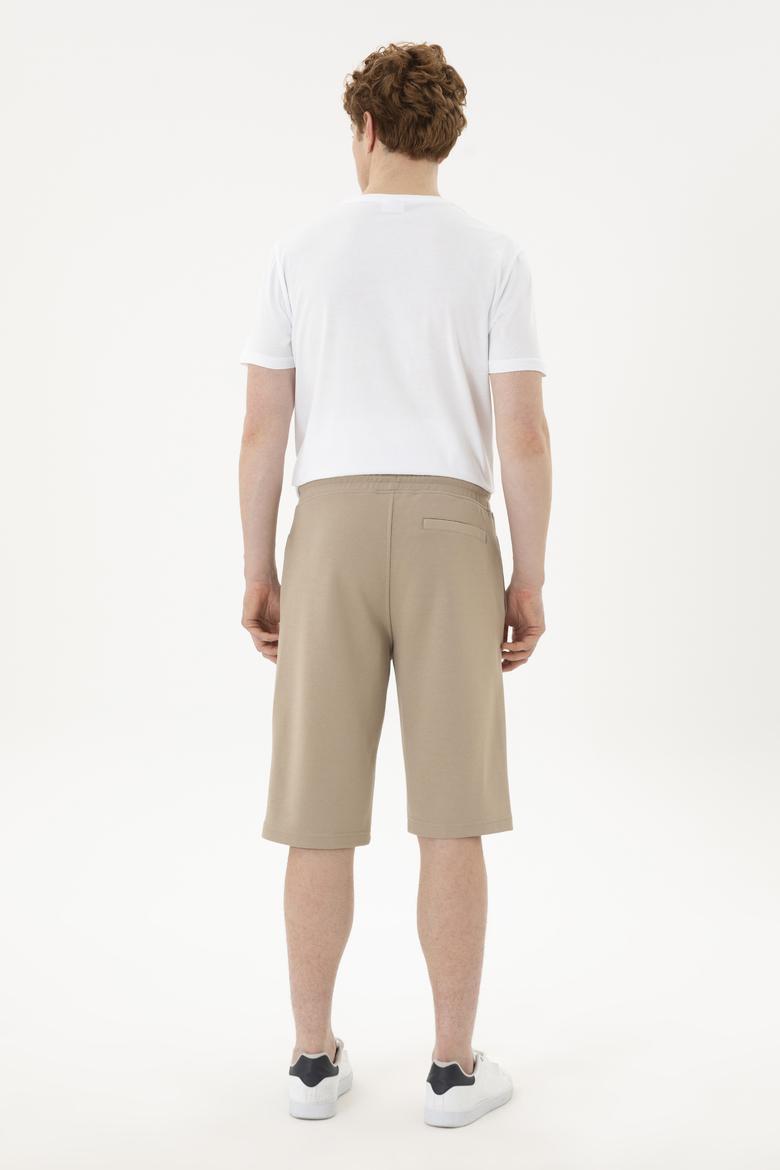 Erkek Açık Haki Örme Şort - 50289284036