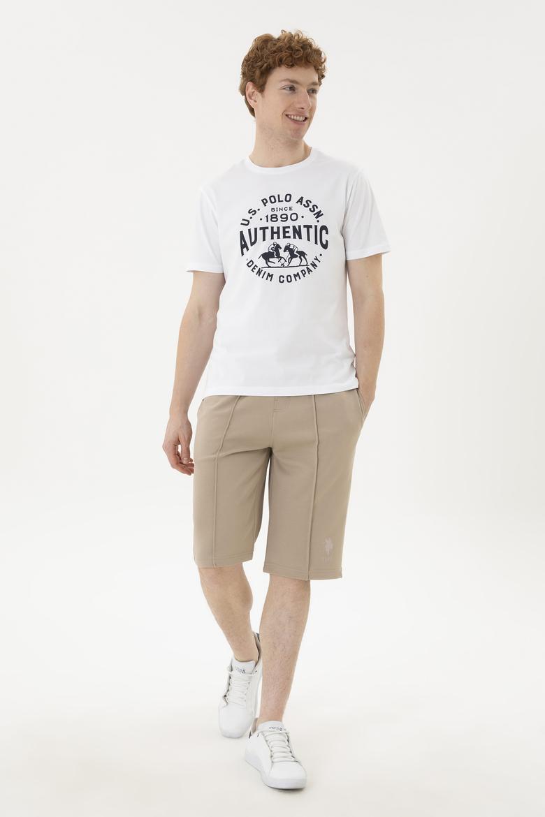 Erkek Açık Haki Örme Şort - 50289284036