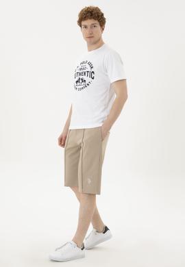 Erkek Açık Haki Örme Şort - 50289284036