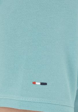 Erkek Slim Fit Polo Yaka Mint Basic Tişört - 50289344027