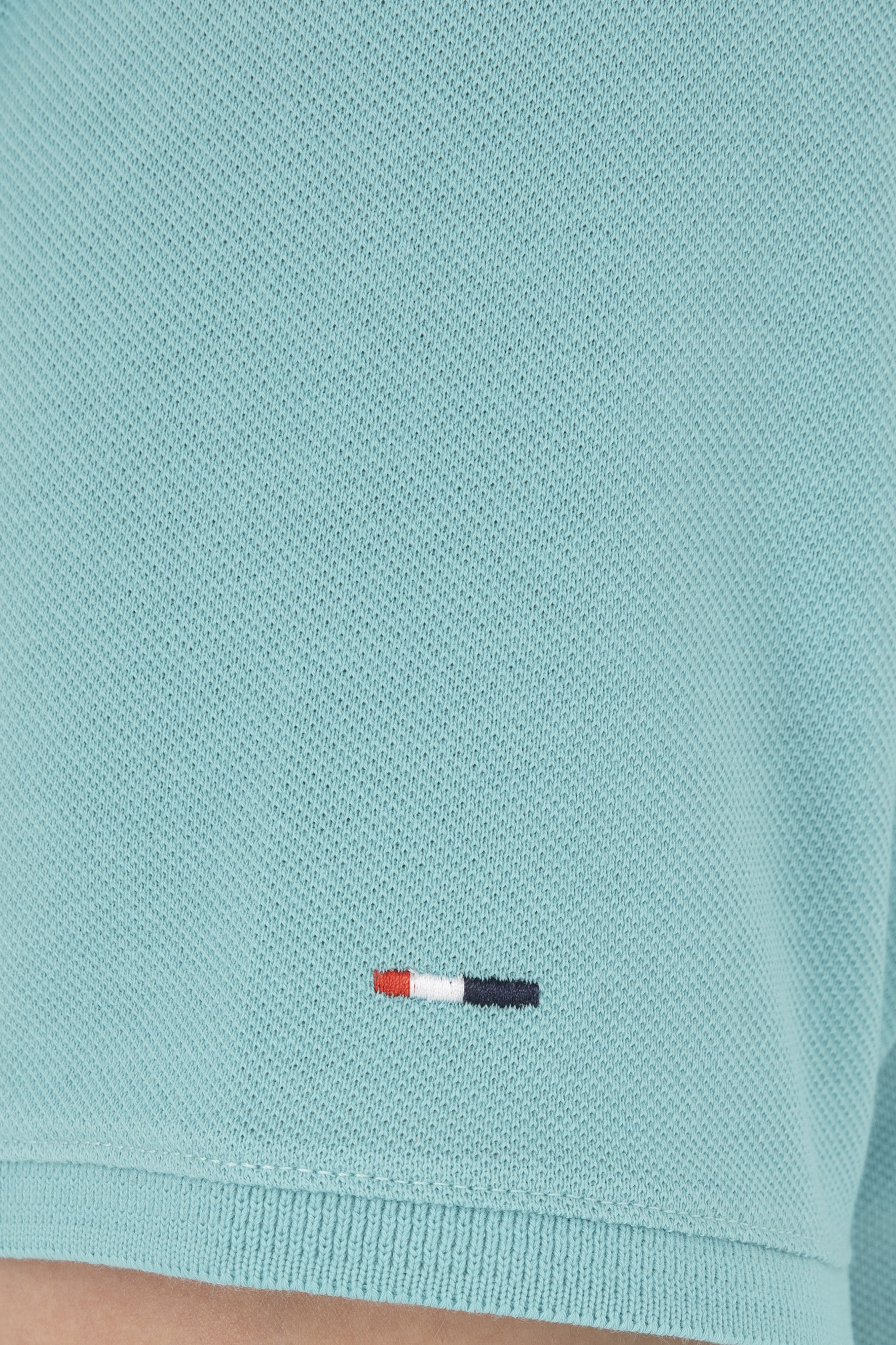 Erkek Slim Fit Polo Yaka Mint Basic Tişört - Image 7