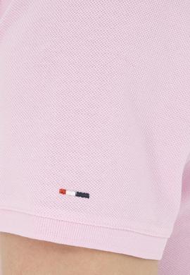 Erkek Slim Fit Polo Yaka Pembe Basic Tişört - 50289344057