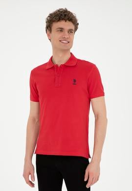 Erkek Slim Fit Polo Yaka Kırmızı Basic Tişört - 50289344109