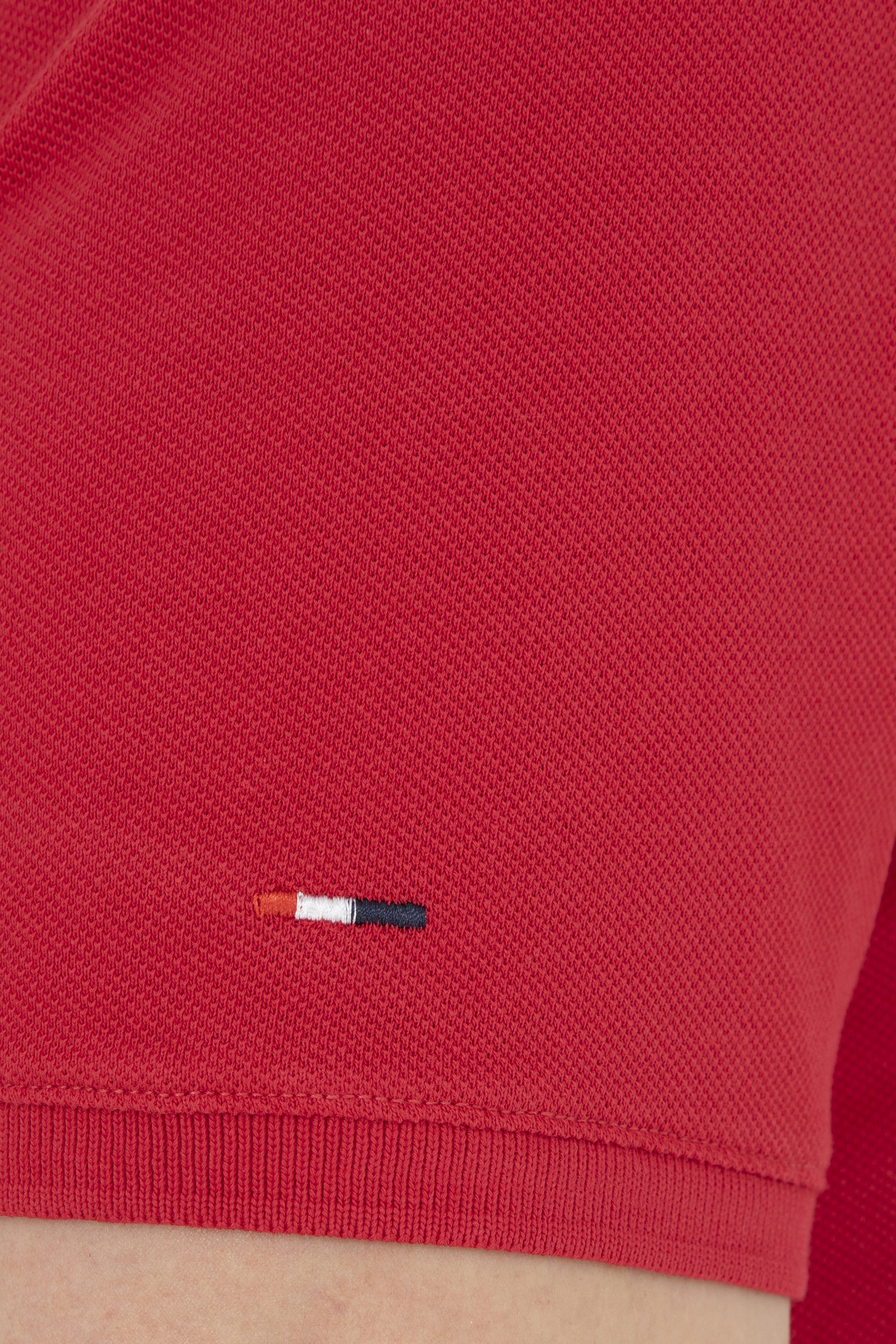 Erkek Slim Fit Polo Yaka Kırmızı Basic Tişört - Image 7