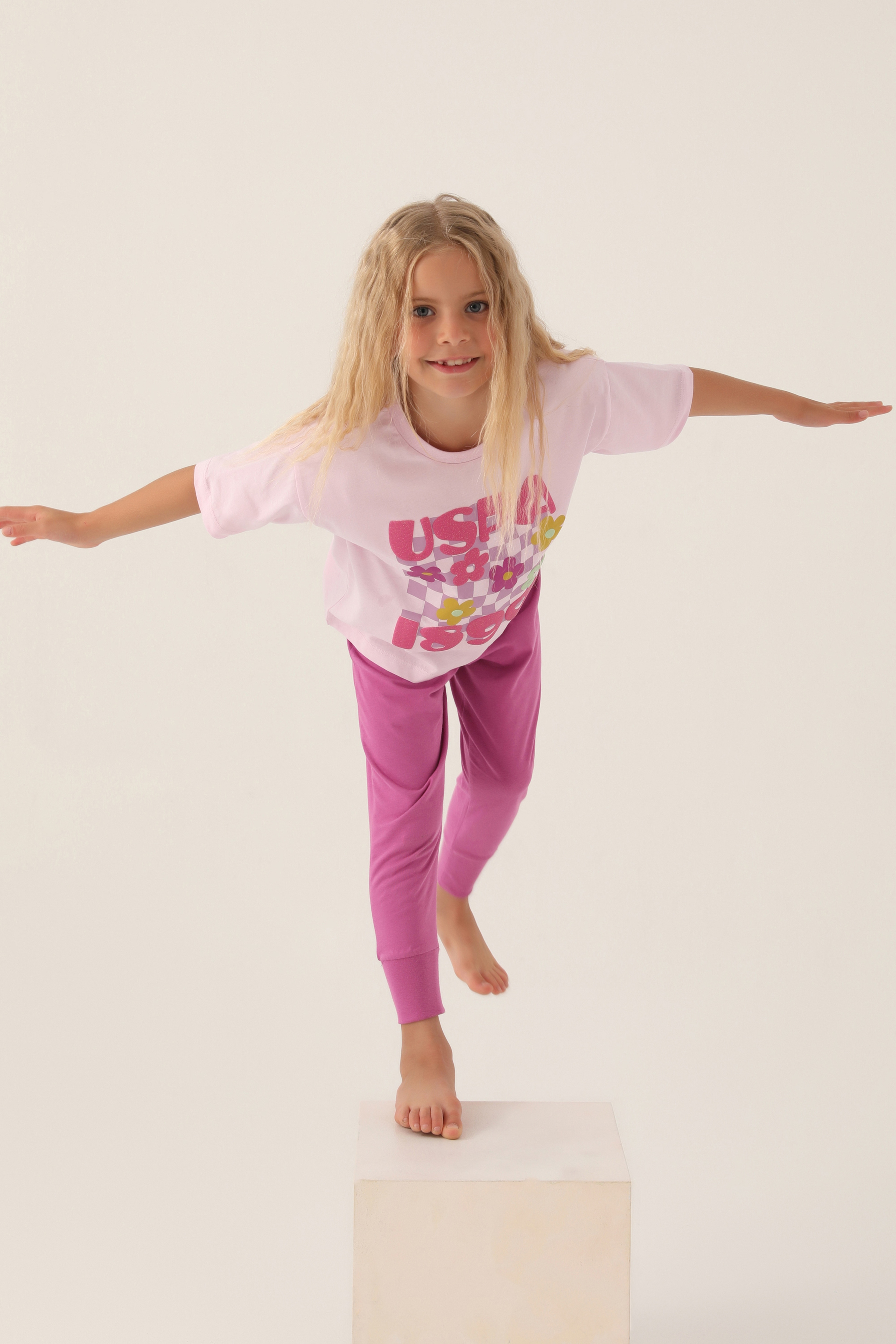 Kız Çocuk Menekşe Pijama Takımı - Image 1