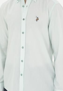 Erkek Su Yeşili Uzun Kollu Basic Gömlek - 50282609103