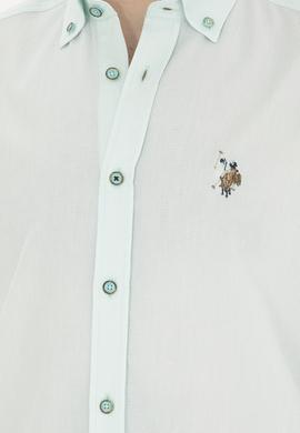 Erkek Su Yeşili Uzun Kollu Basic Gömlek - 50282609103