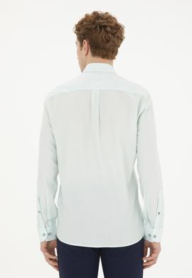 Erkek Su Yeşili Uzun Kollu Basic Gömlek - 50282609103