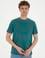 Erkek Regular Fit Bisiklet Yaka Koyu Yeşil Basic Tişört