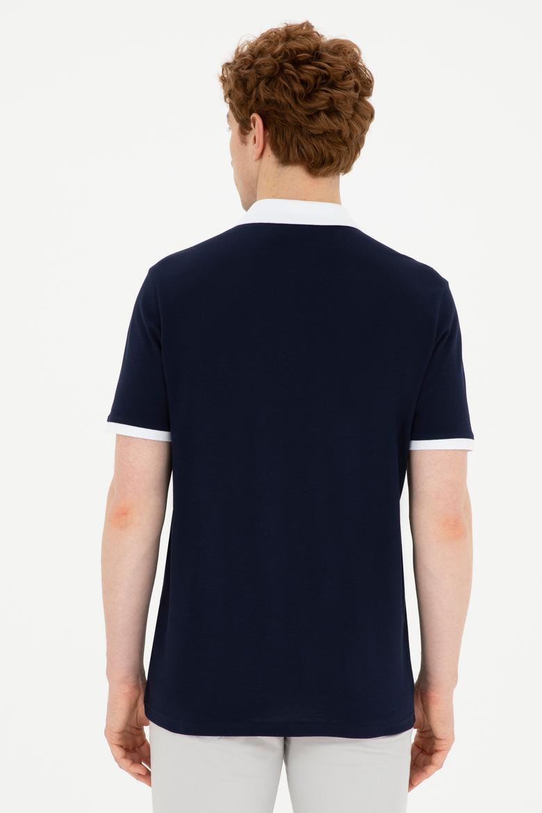 Erkek Lacivert Basic Tişört - 50284638041