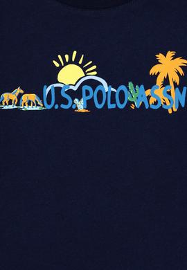 Erkek Çocuk Lacivert Oversize Bisiklet Yaka Tişört - 50288050002