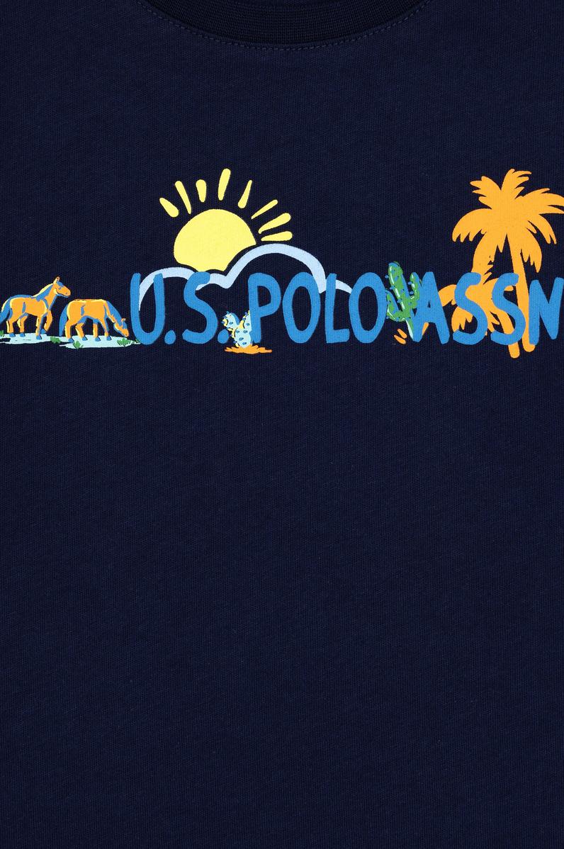 Erkek Çocuk Lacivert Oversize Bisiklet Yaka Tişört