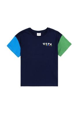 Erkek Çocuk Lacivert Oversize Bisiklet Yaka Tişört - 50288060016