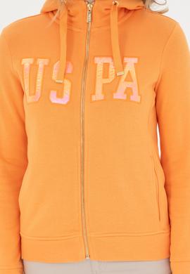 Kadın Turuncu Kapüşonlu Basic Sweatshirt - 50262653094