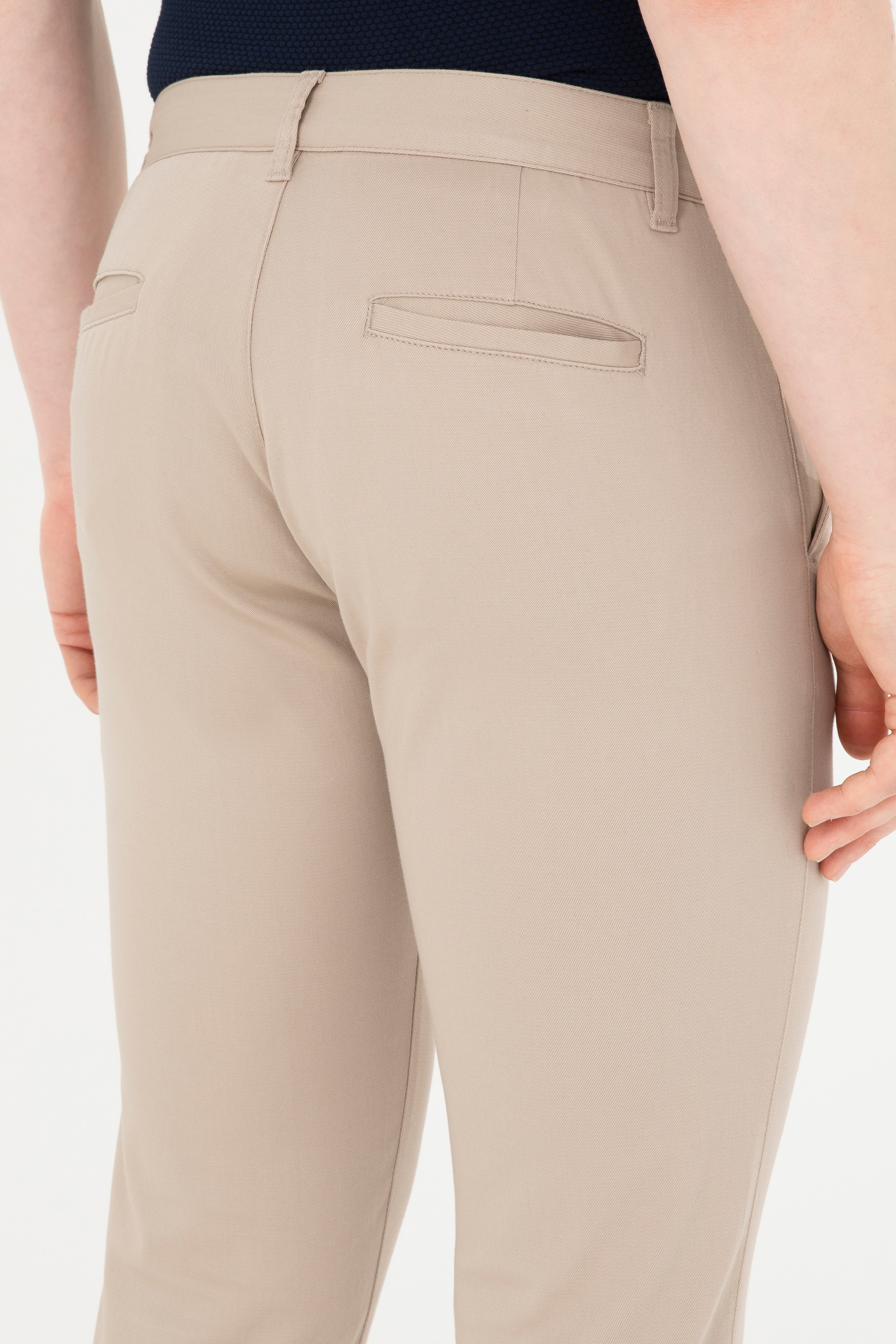 Erkek Slim Fit Taş Kanvas Pantolon - Image 6