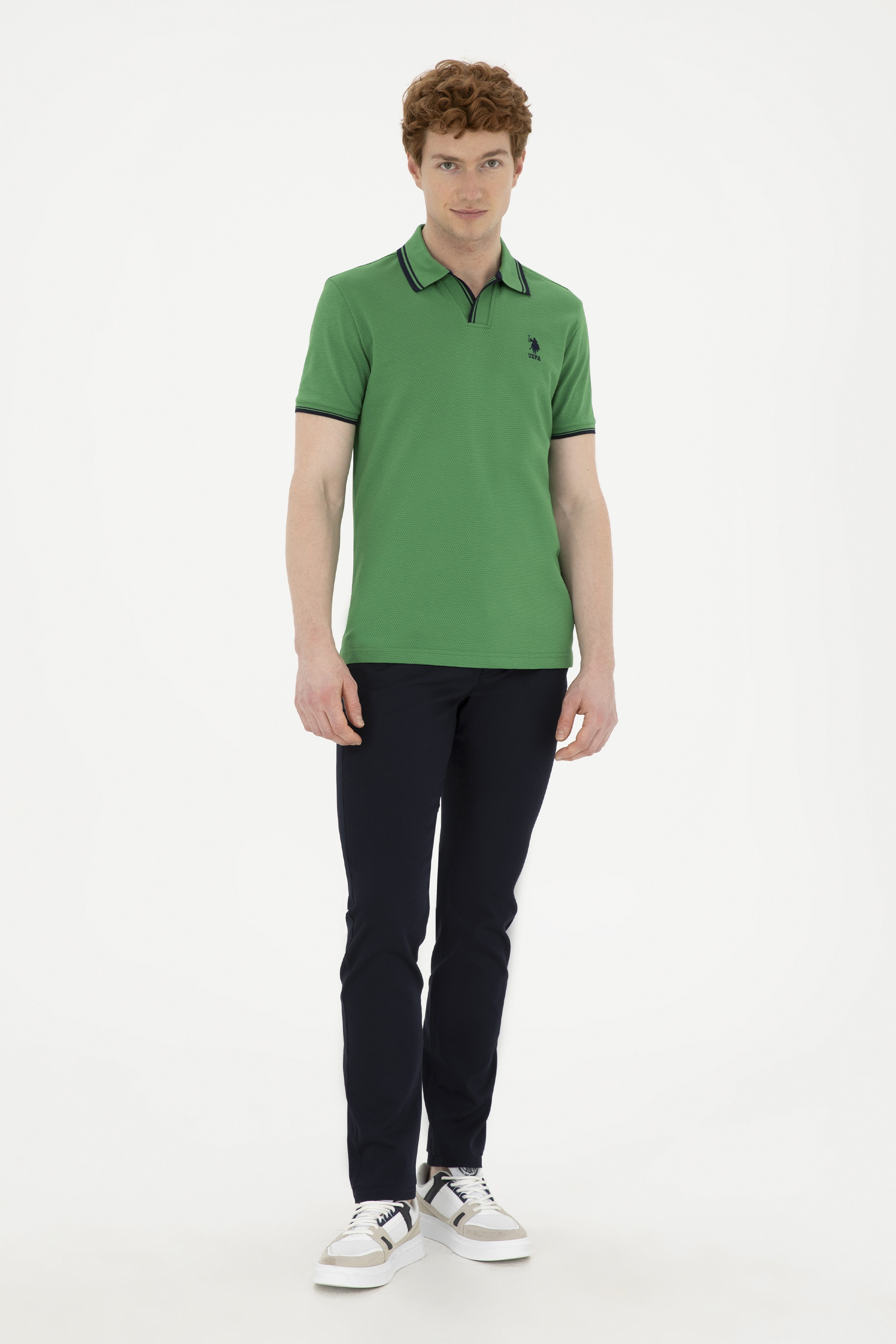 Erkek Slim Fit Lacivert Kanvas Pantolon - Image 1