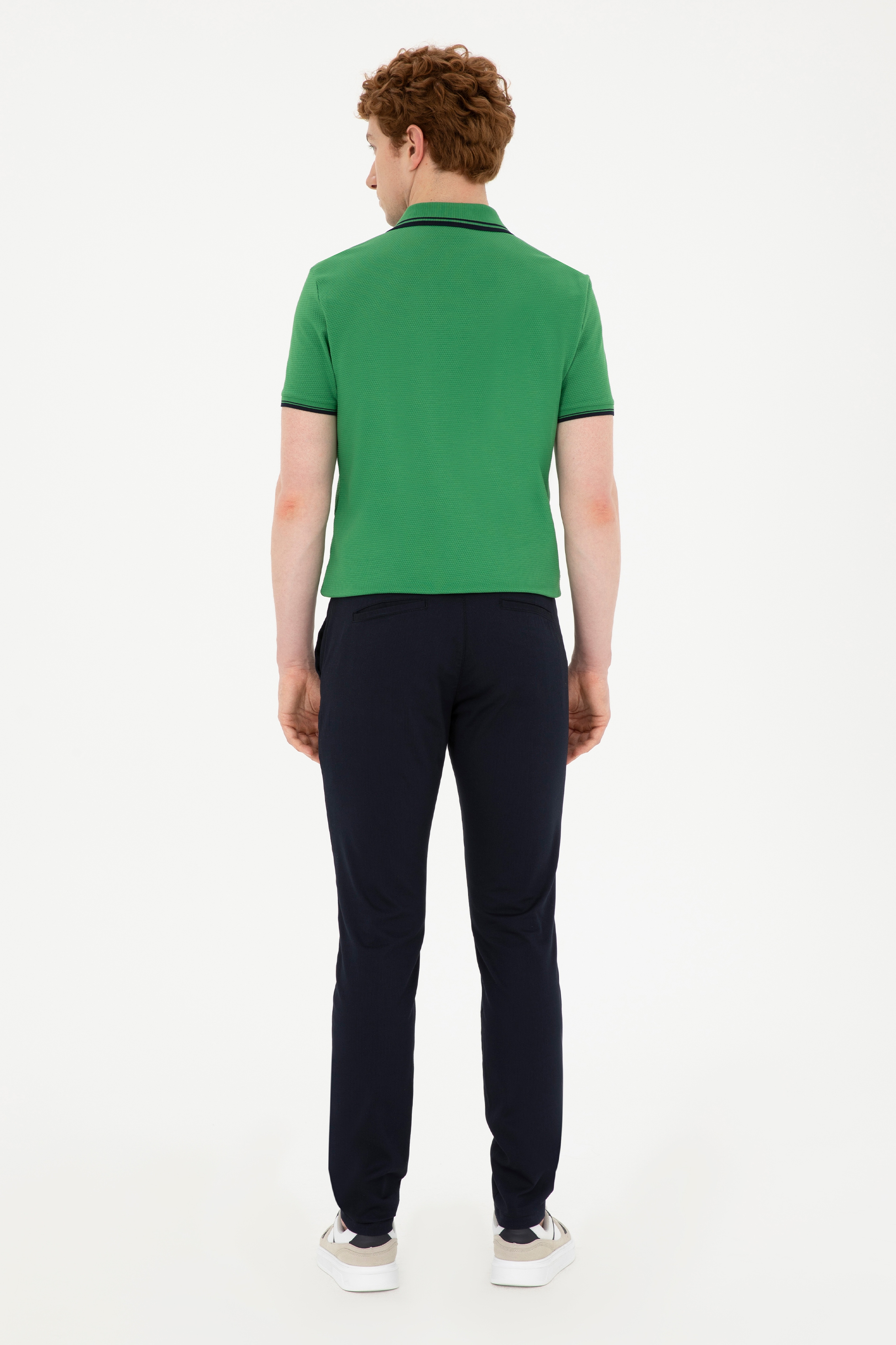 Erkek Slim Fit Lacivert Kanvas Pantolon - Image 4