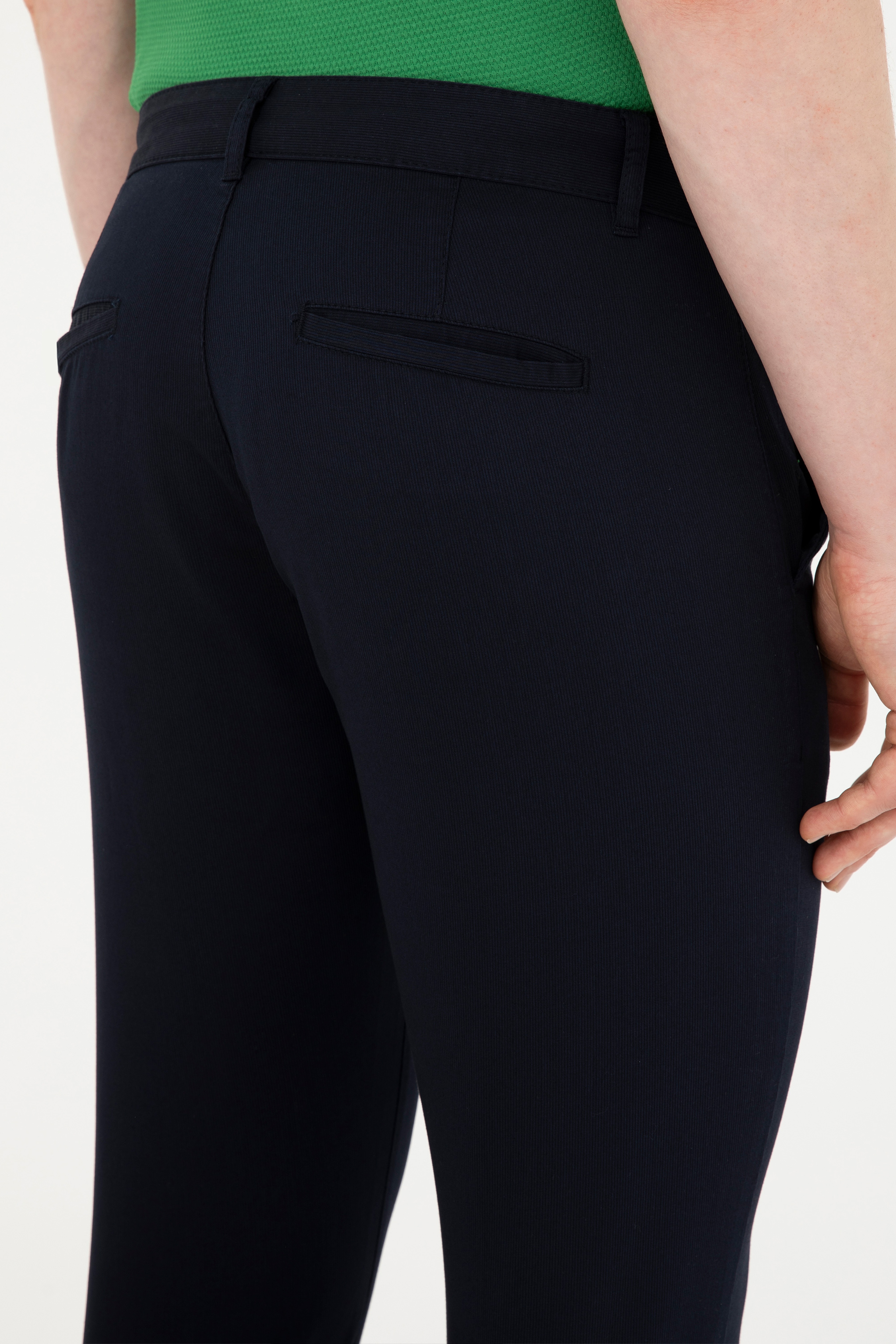 Erkek Slim Fit Lacivert Kanvas Pantolon - Image 6