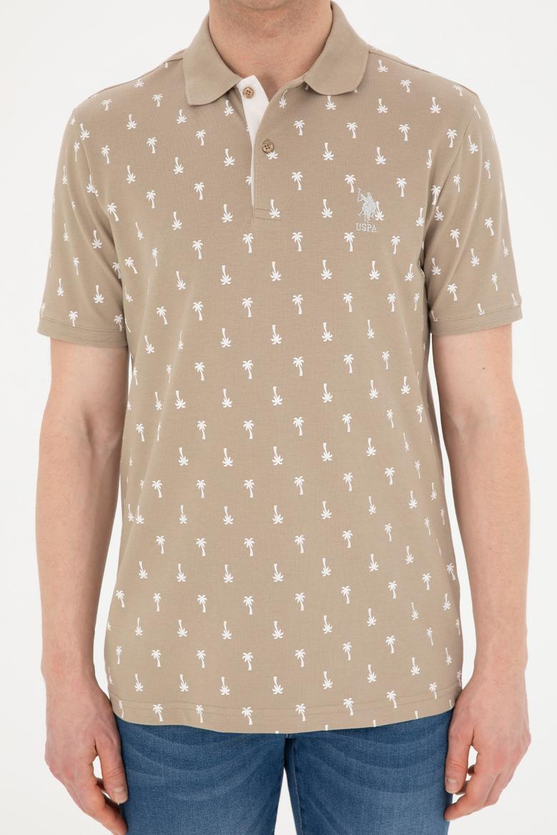 Erkek Regular Fit Polo Yaka Açık Haki Tişört - 50281960041