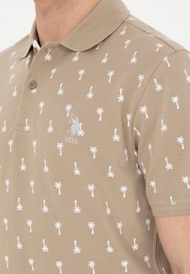 Erkek Regular Fit Polo Yaka Açık Haki Tişört - 50281960041