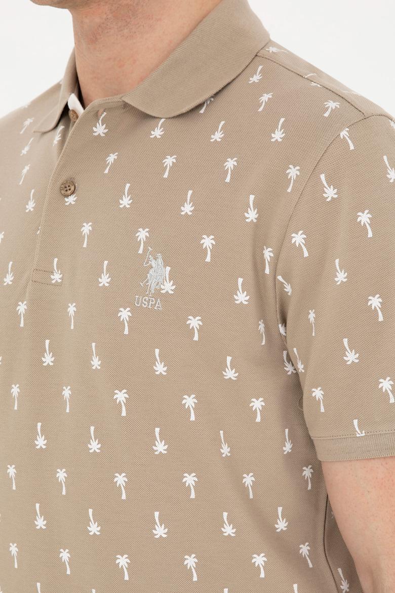 Erkek Regular Fit Polo Yaka Açık Haki Tişört - 50281960041