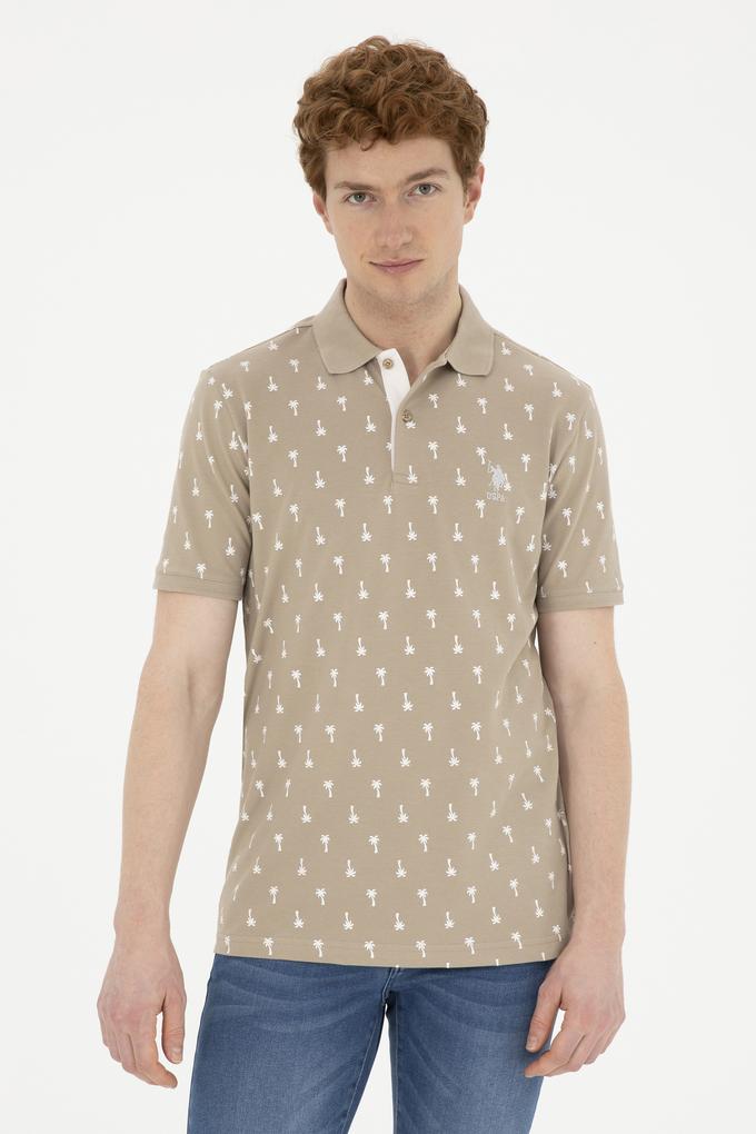 Erkek Regular Fit Polo Yaka Açık Haki Tişört