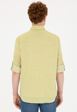 Erkek Fıstık Yeşili Uzun Kollu Gömlek - 50283699006