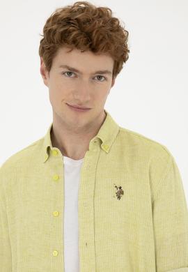 Erkek Fıstık Yeşili Uzun Kollu Gömlek - 50283699006