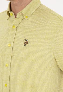 Erkek Fıstık Yeşili Uzun Kollu Gömlek - 50283699006