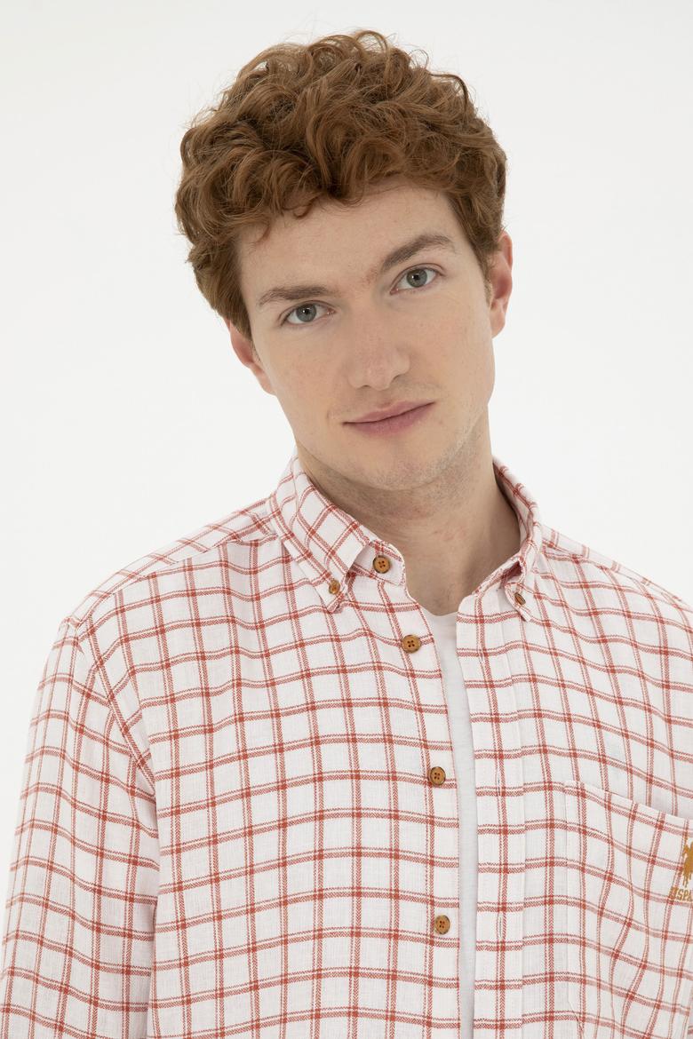 Erkek Kareli Kiremit Gömlek - 50283820016