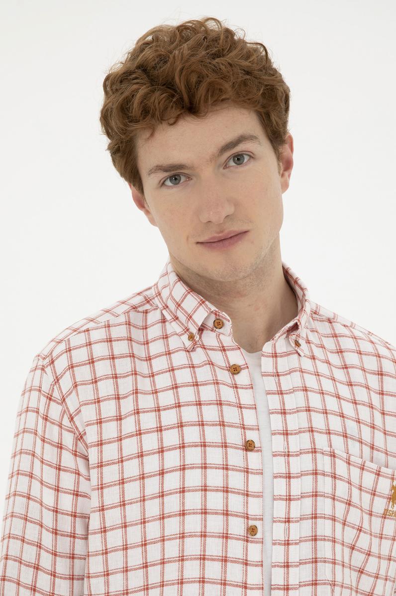 Erkek Kareli Kiremit Gömlek