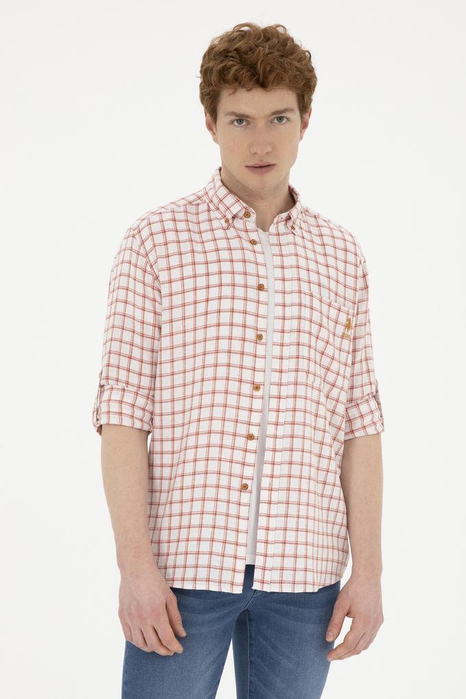 Erkek Kareli Kiremit Gömlek