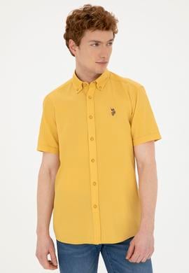 Erkek Safran Kısa Kollu Gömlek - 50283819019