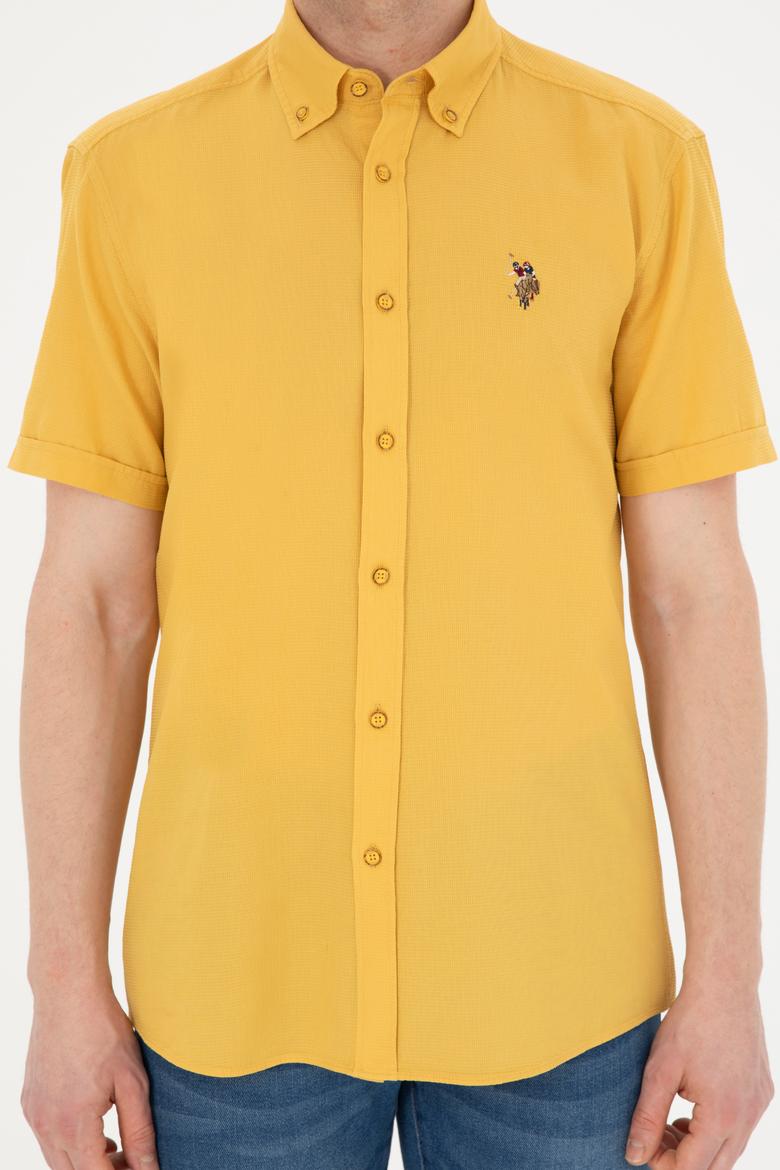 Erkek Safran Kısa Kollu Gömlek - 50283819019