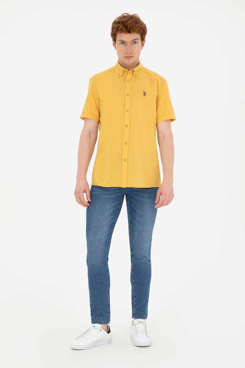 Erkek Safran Kısa Kollu Gömlek - 50283819019