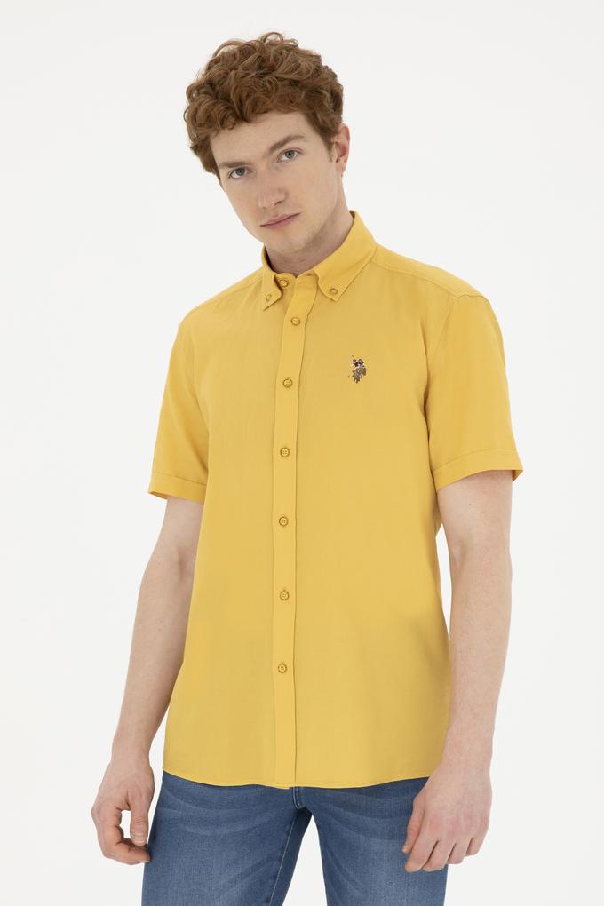 Erkek Safran Kısa Kollu Gömlek