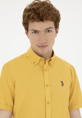 Erkek Safran Kısa Kollu Gömlek - 50283819019