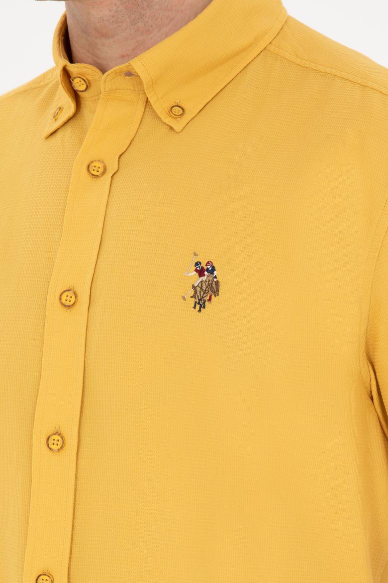 Erkek Safran Kısa Kollu Gömlek - 50283819019