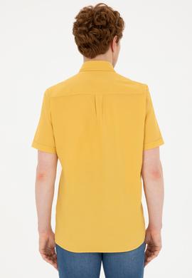 Erkek Safran Kısa Kollu Gömlek - 50283819019