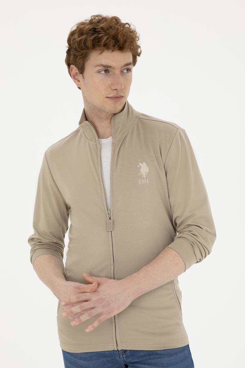 Erkek Açık Haki Örme Hırka - 50281076011